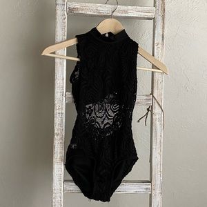 Black lace Leotard